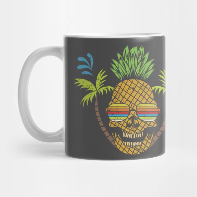 Vacation Mode Pineapple Skull by Mint Tees